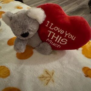 I love you this much plush koala with heart